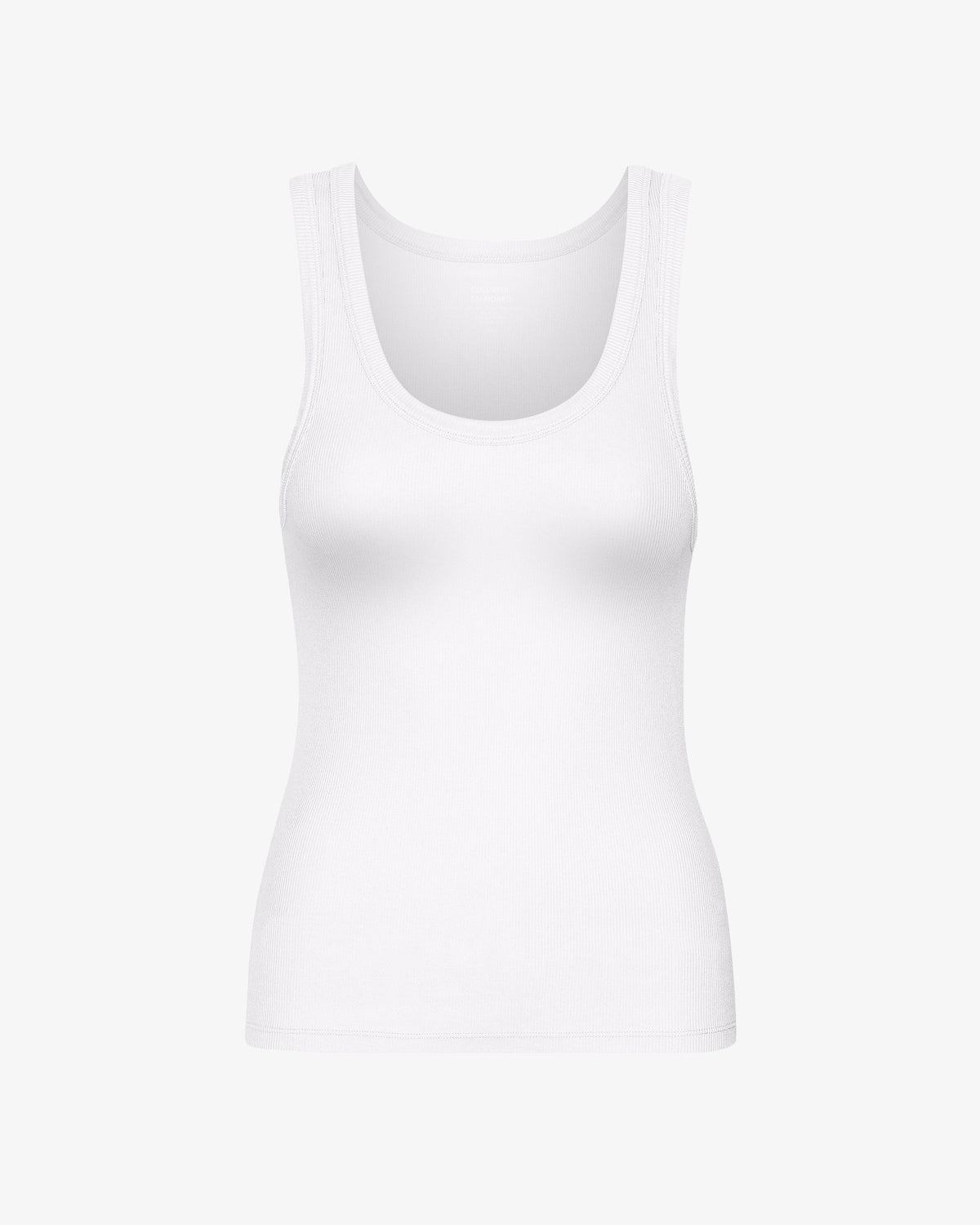 Women Organic Rib Tank Top - Optical White