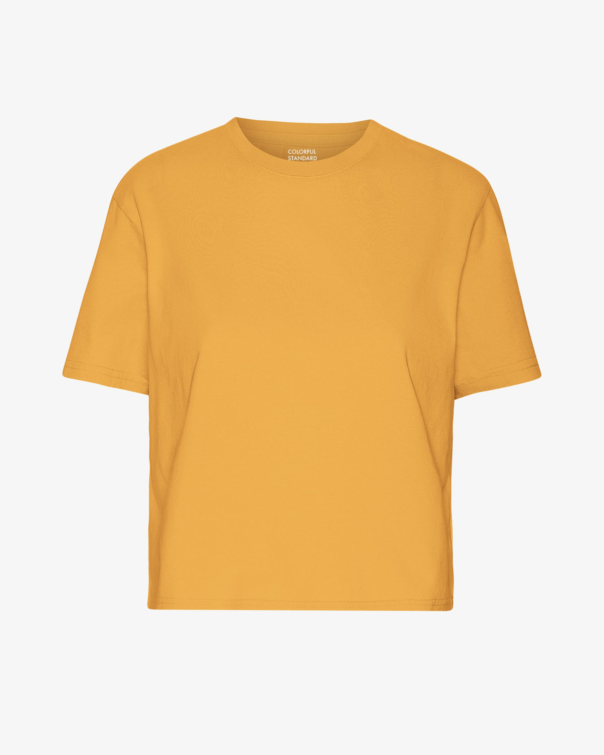 Organic Boxy Crop Tee - Burned Yellow