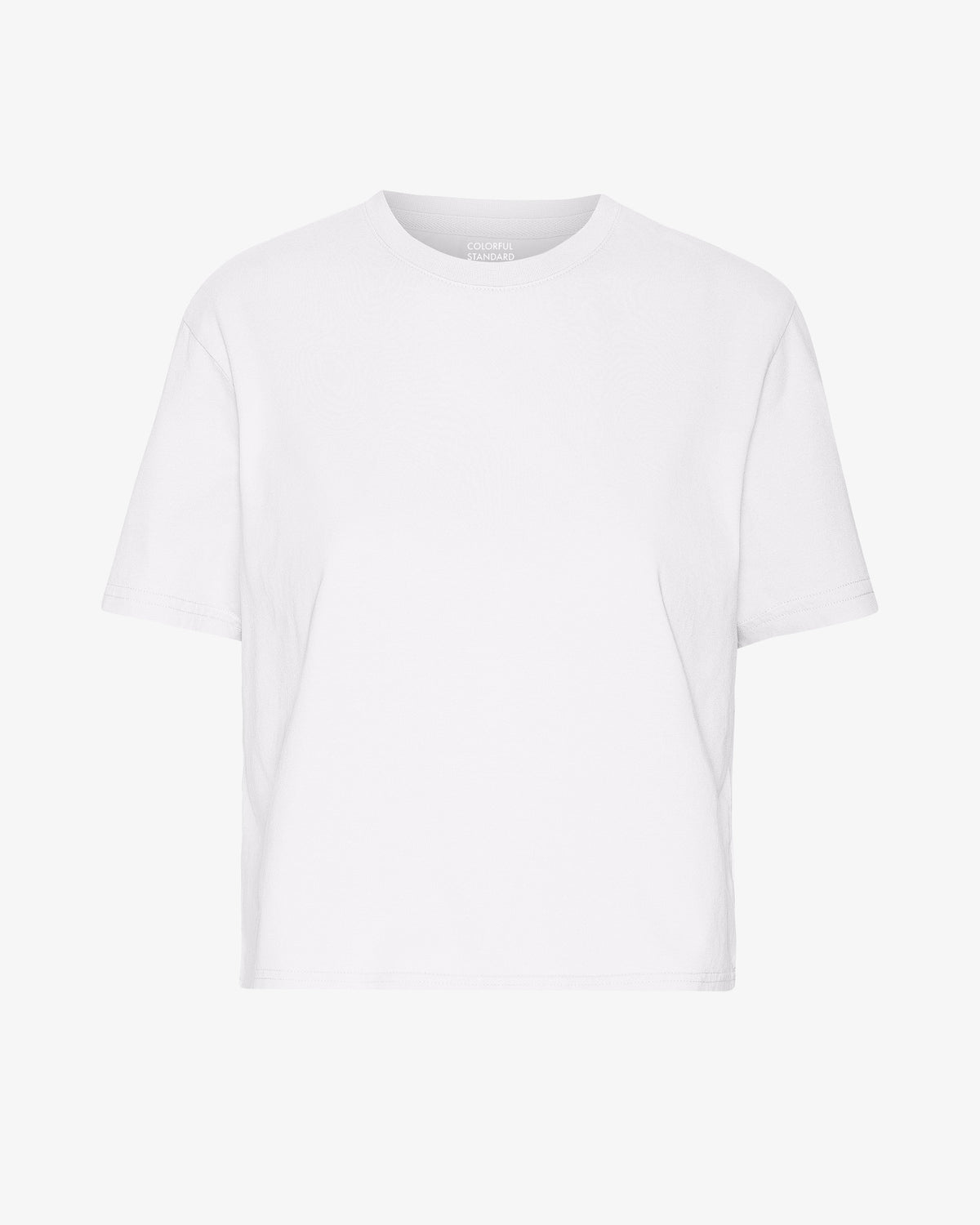 Organic Boxy Crop Tee - Optical White