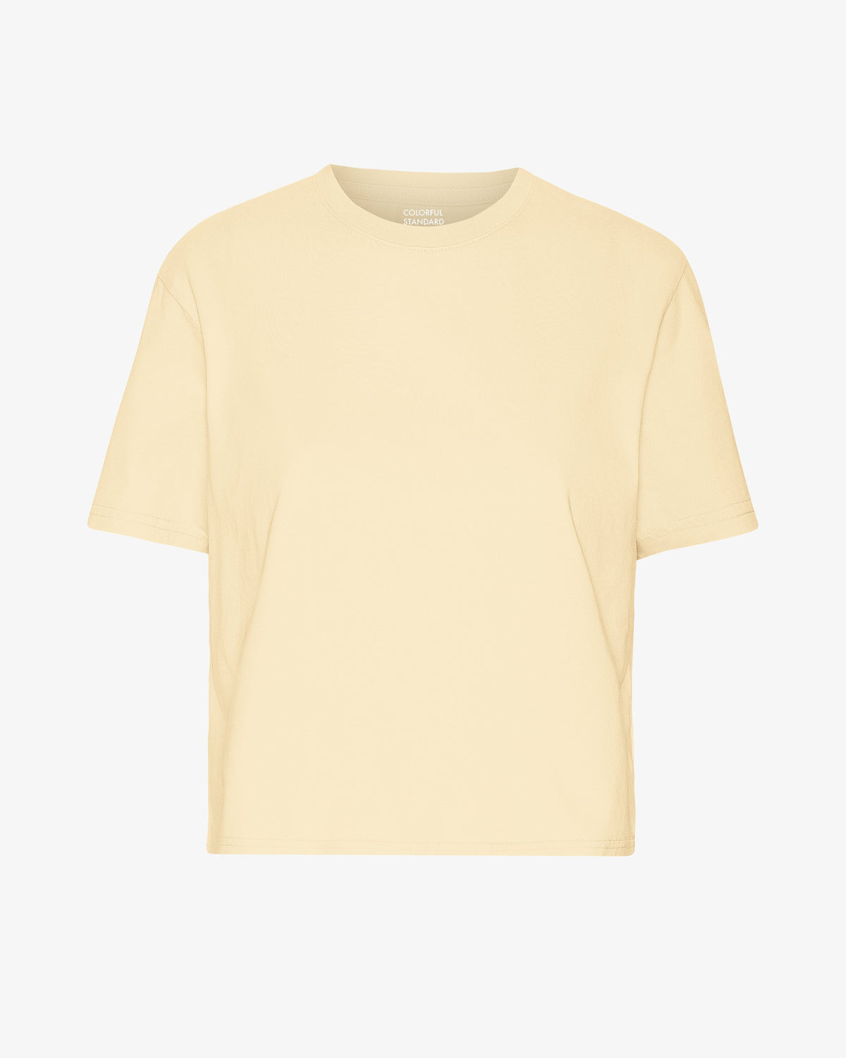 Organic Boxy Crop Tee - Soft Yellow