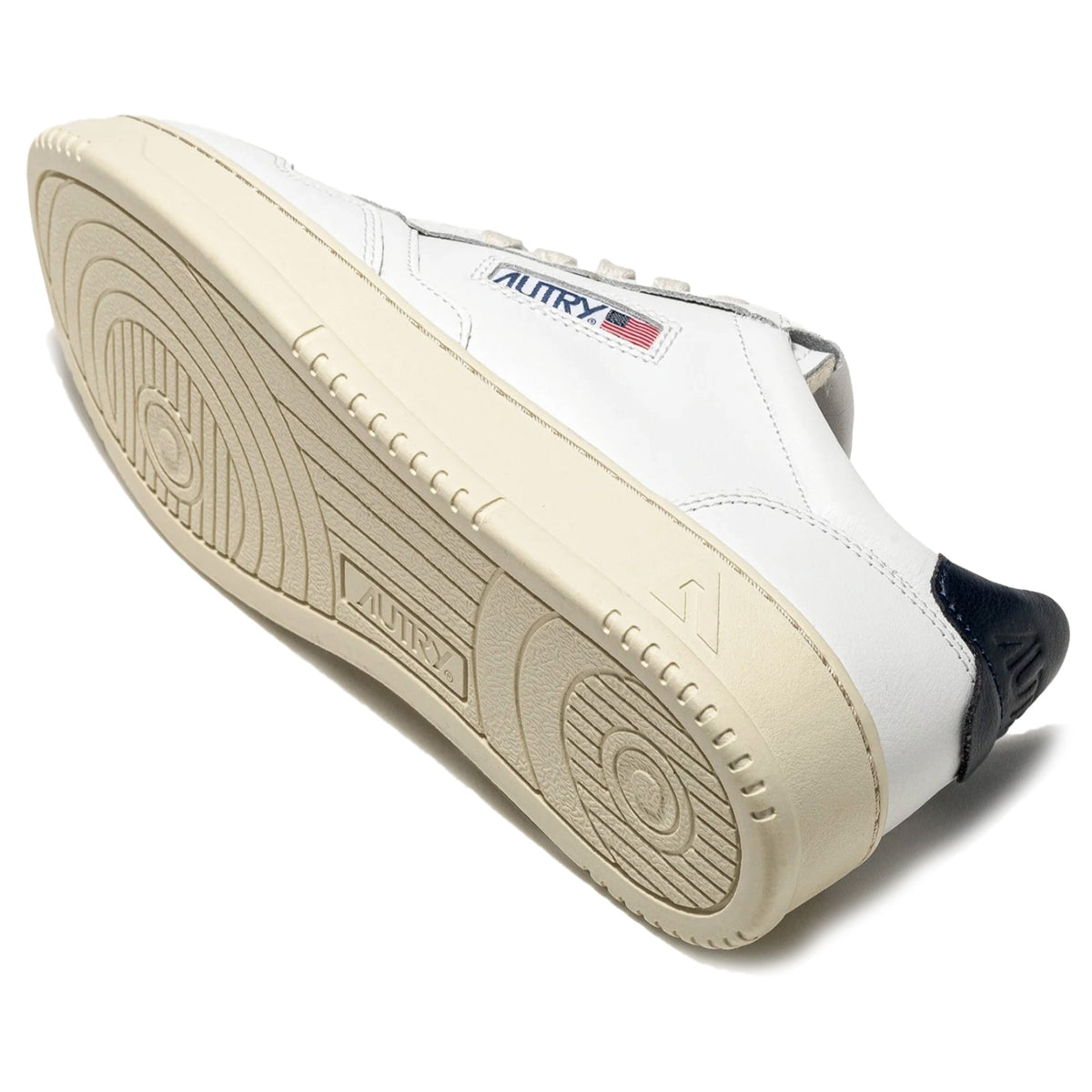 Autry Action Low Leather - White/Blue