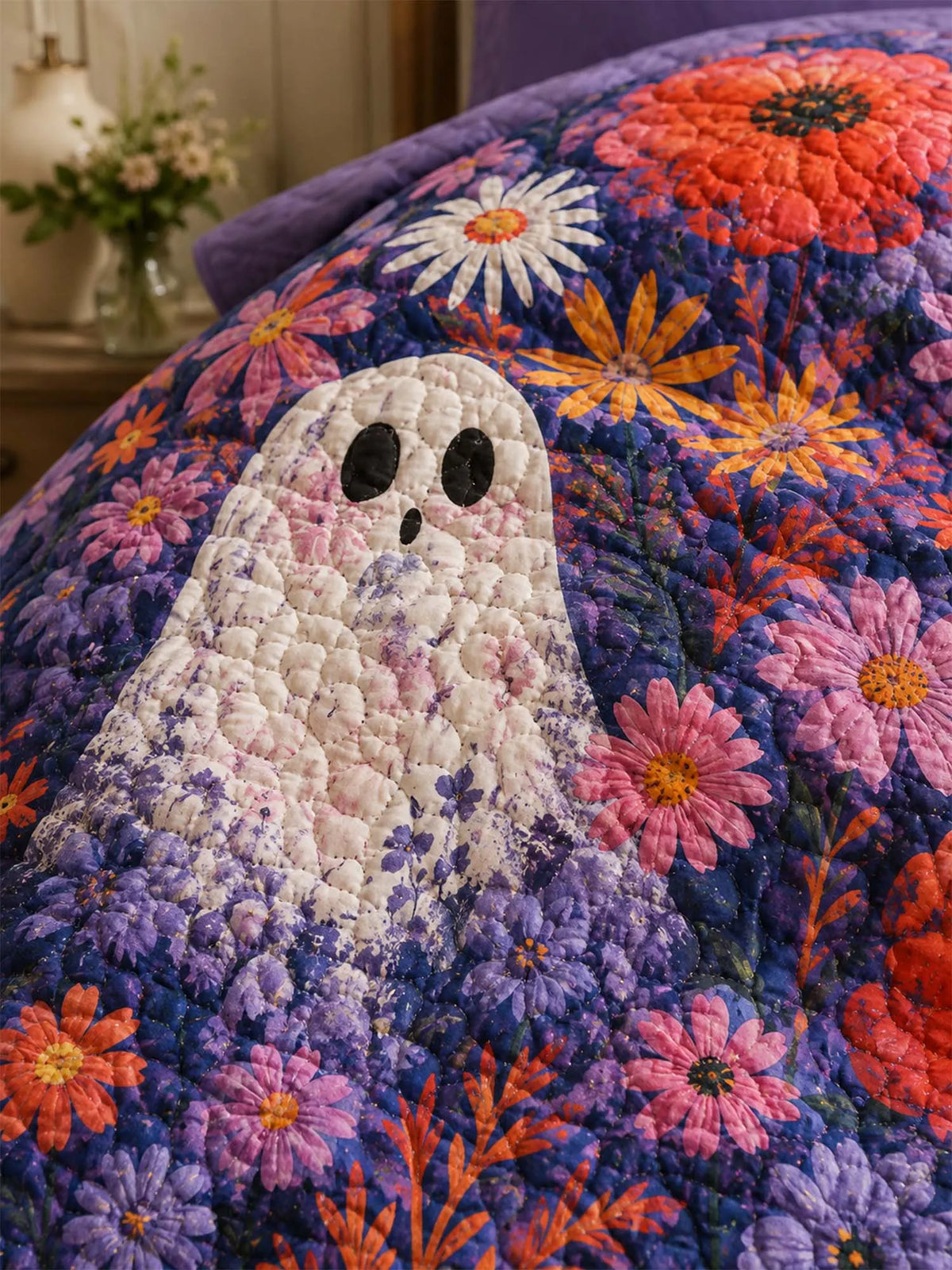 Haunted Wildflower Garden Quilted 3-Piece Bedding Set