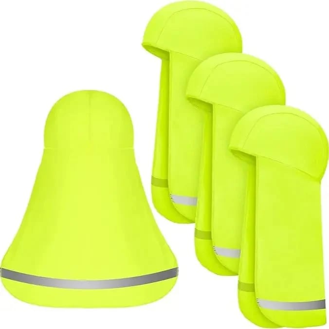 4 Pieces Hard Hat Sun Shade with Neck Flap – Cooling Skull Cap for Outdoor Work, Fishing & Hiking