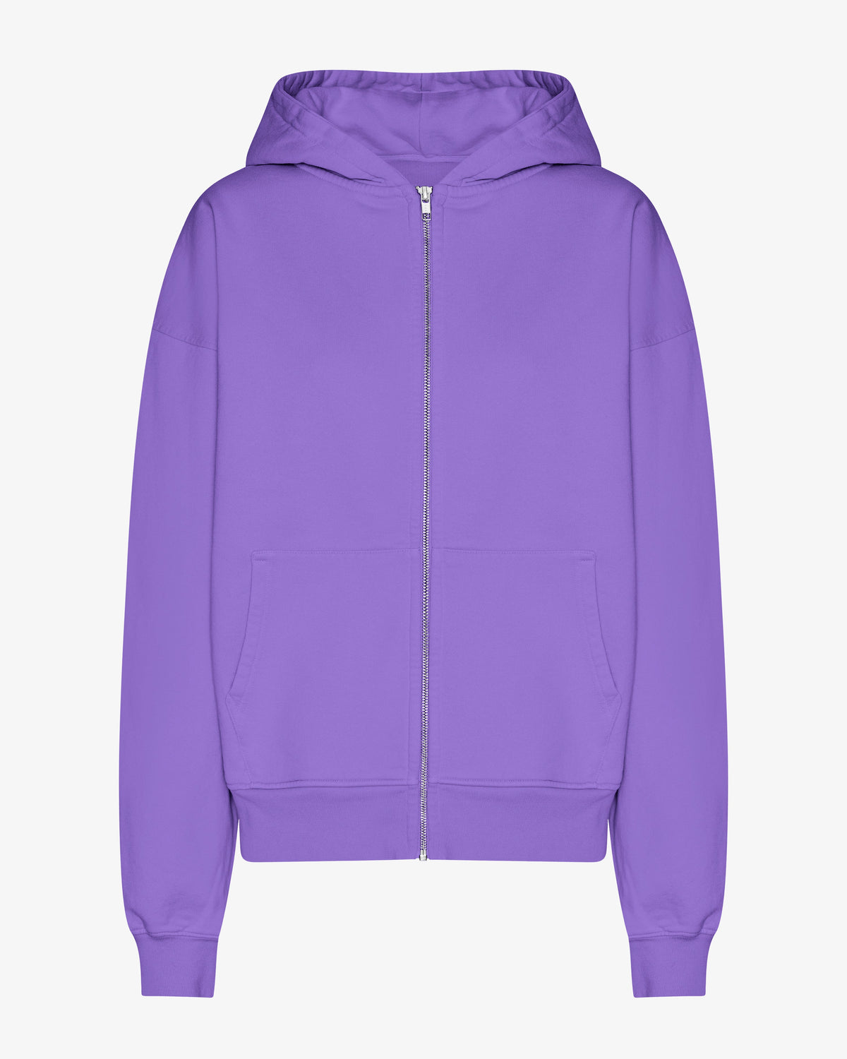 Organic Oversized Zip Hood - Ultra Violet