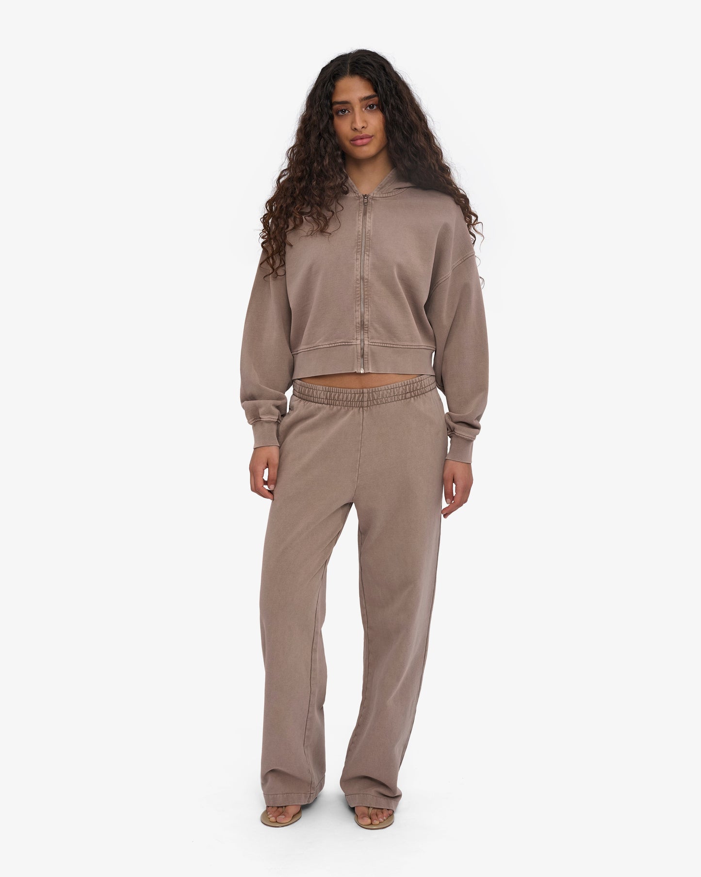 Organic Straight Leg Sweatpants - Faded Khaki