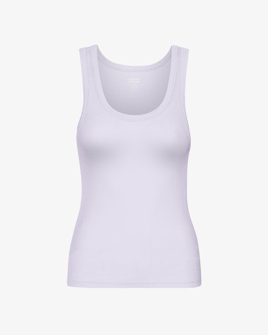 Women Organic Rib Tank Top - Soft Lavender