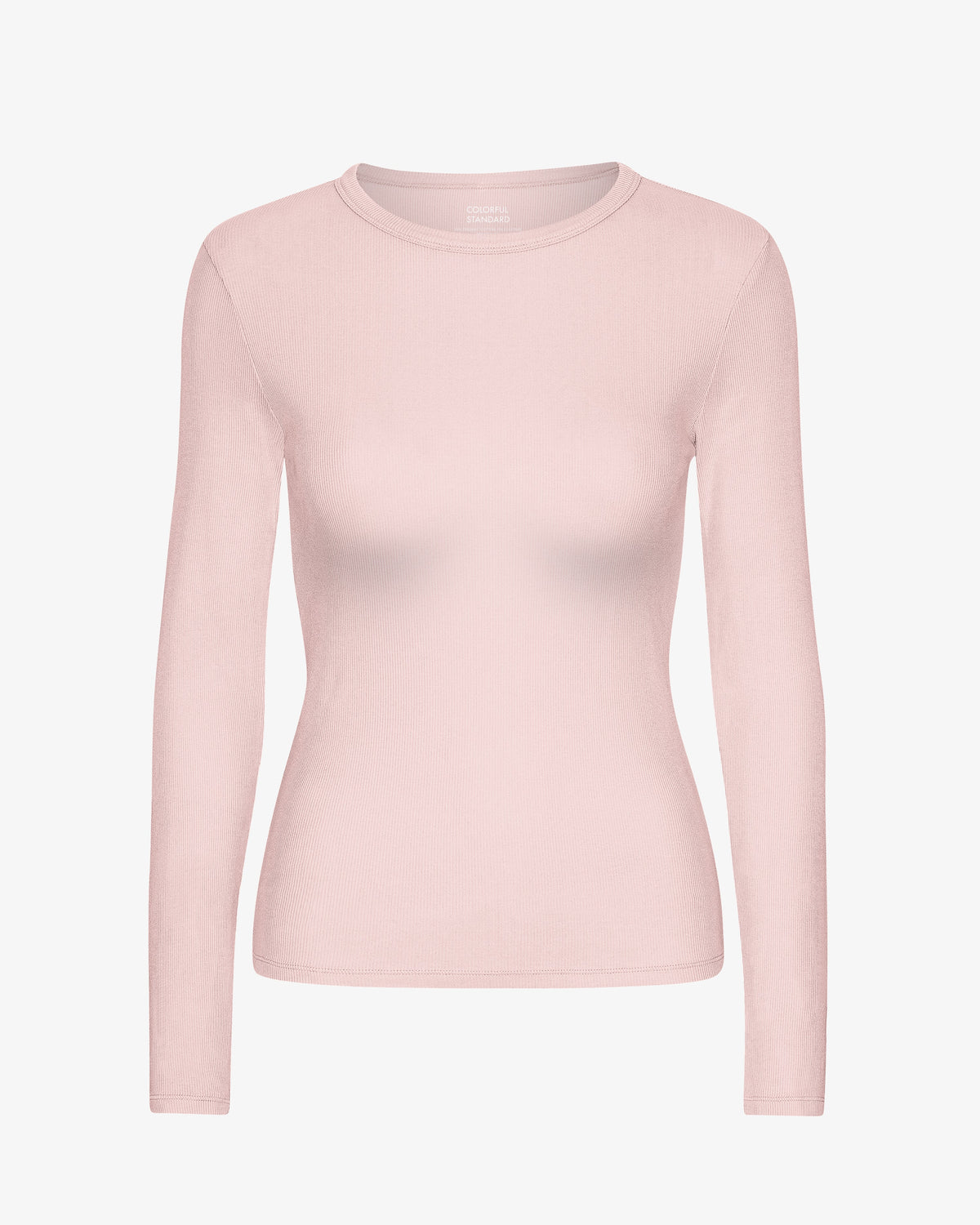 Women Organic Rib LS T-Shirt - Faded Pink