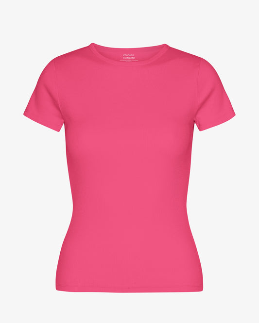 Organic Rib T-Shirt - Bubblegum Pink