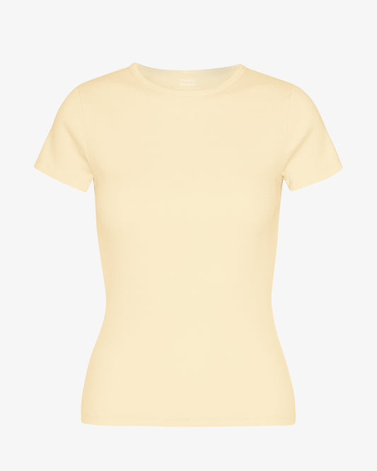 Organic Rib T-Shirt - Soft Yellow