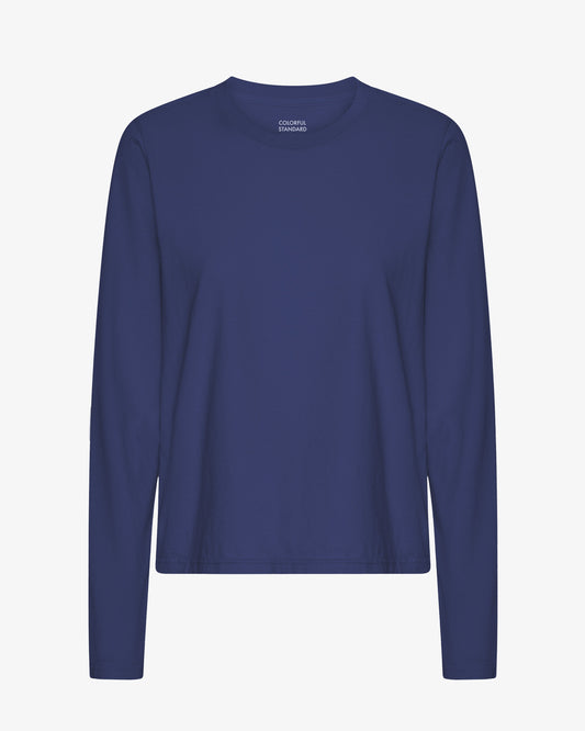 Women Organic LS T-Shirt - Marine Blue