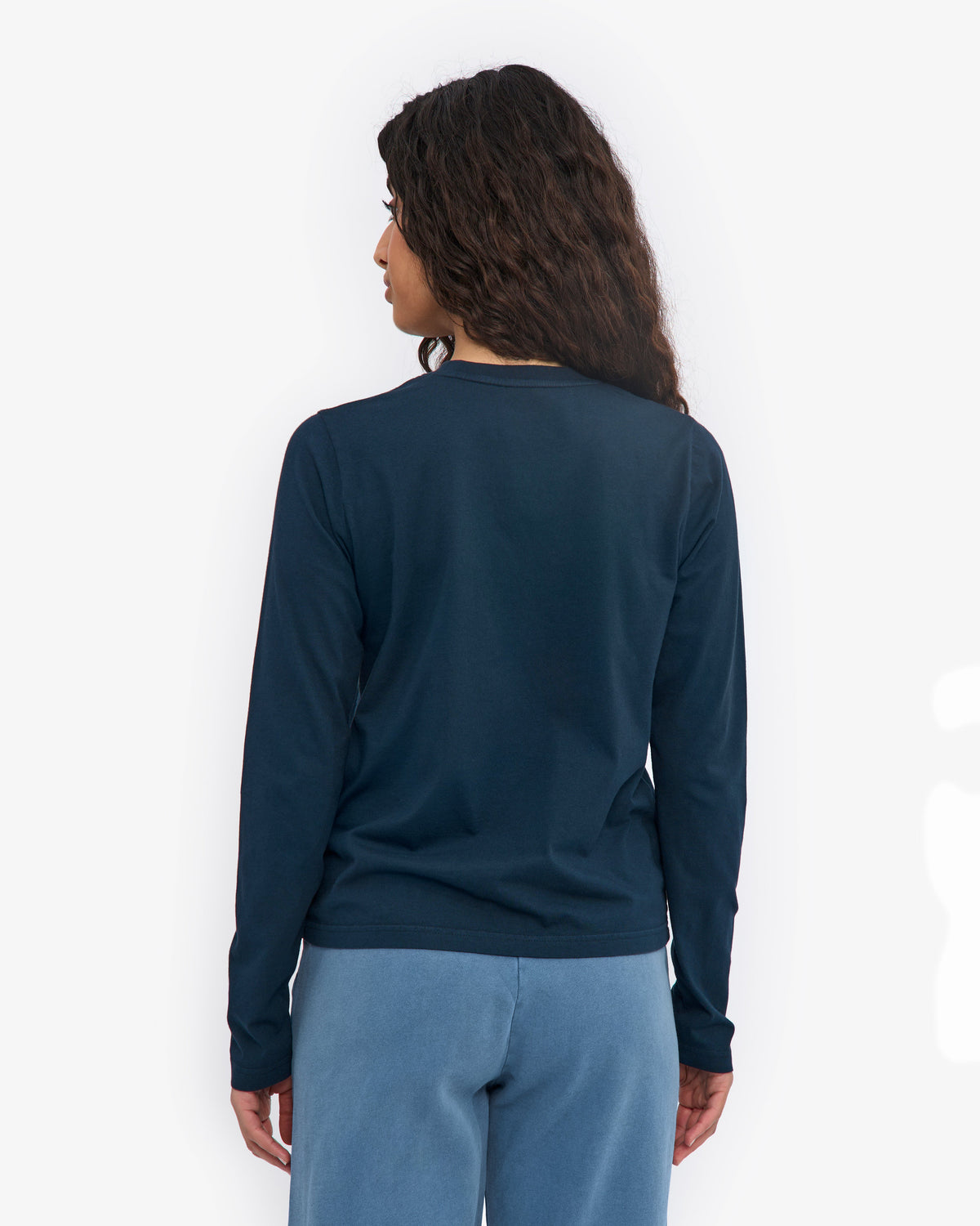 Women Organic LS T-Shirt - Navy Blue