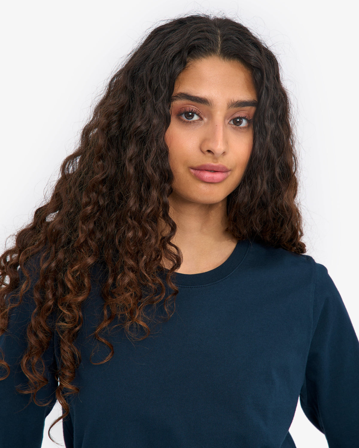 Women Organic LS T-Shirt - Navy Blue