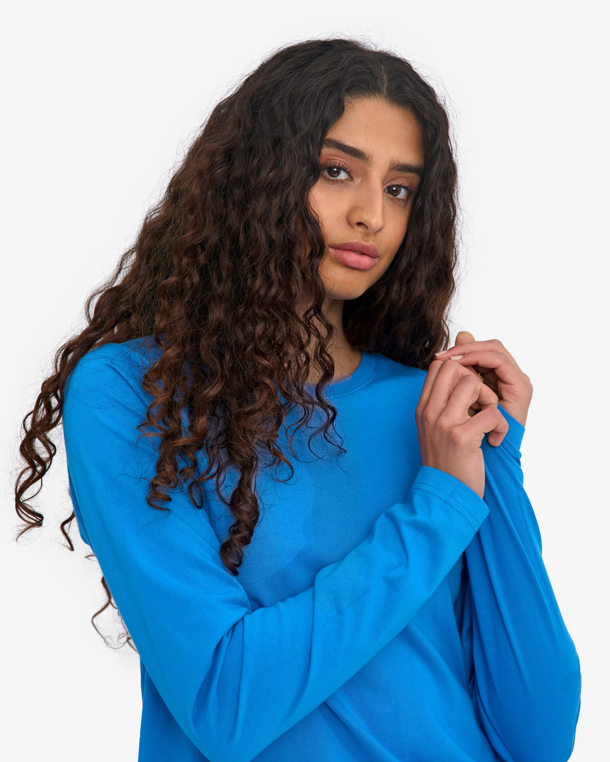 Women Organic LS T-Shirt - Pacific Blue