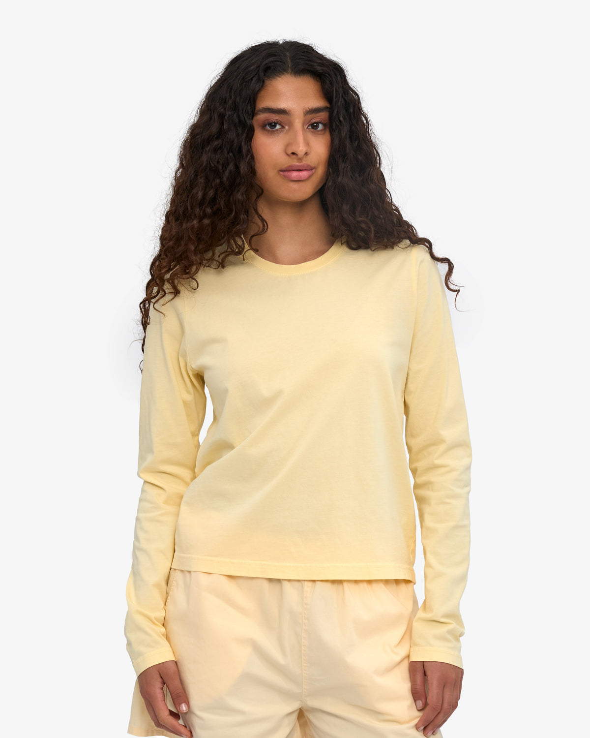 Women Organic LS T-Shirt - Soft Yellow