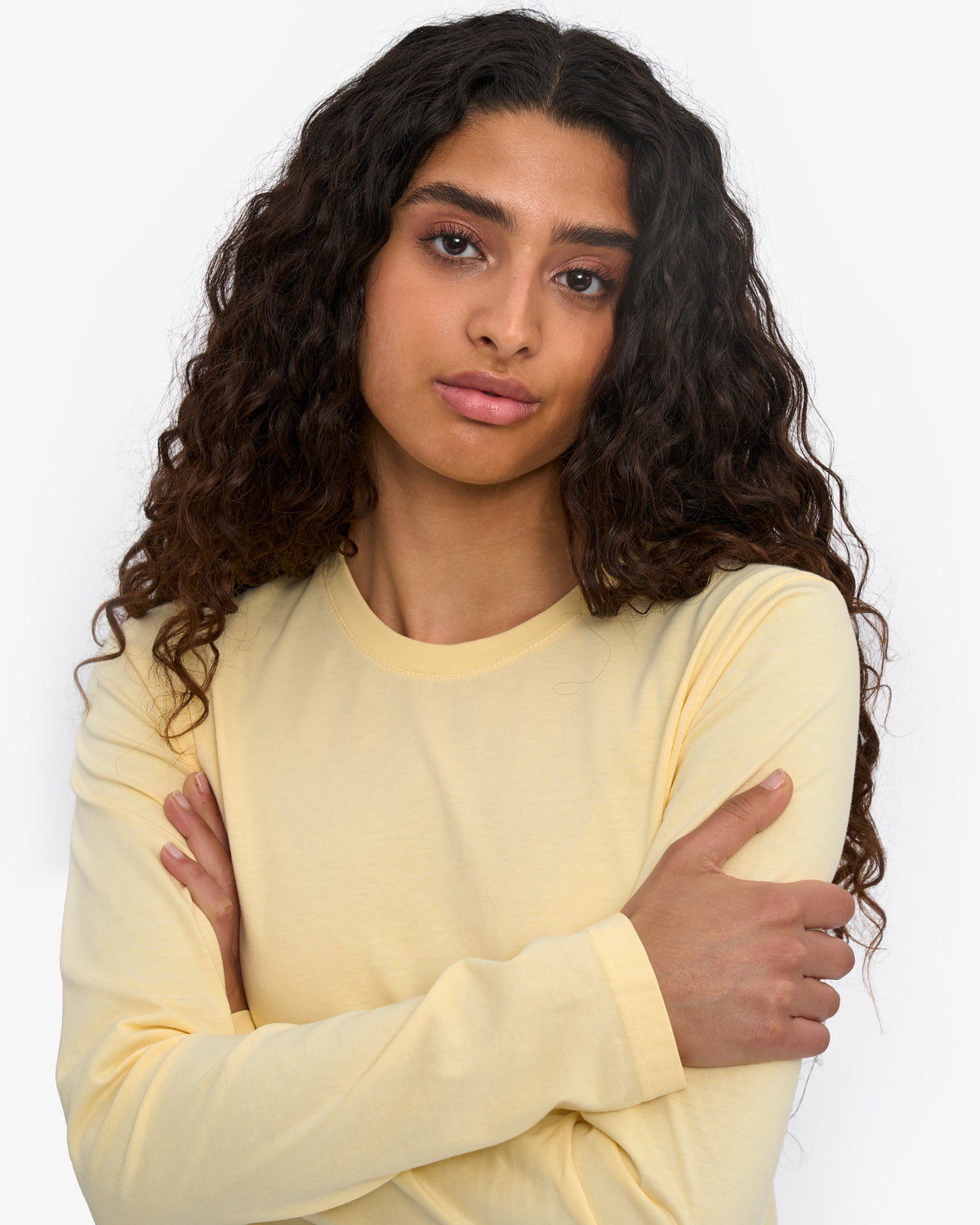 Women Organic LS T-Shirt - Soft Yellow