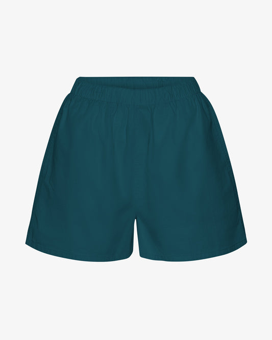 Women Organic Twill Shorts - Ocean Green