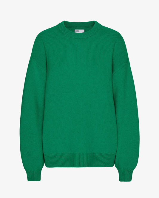 Oversized Merino Wool Crew - Kelly Green