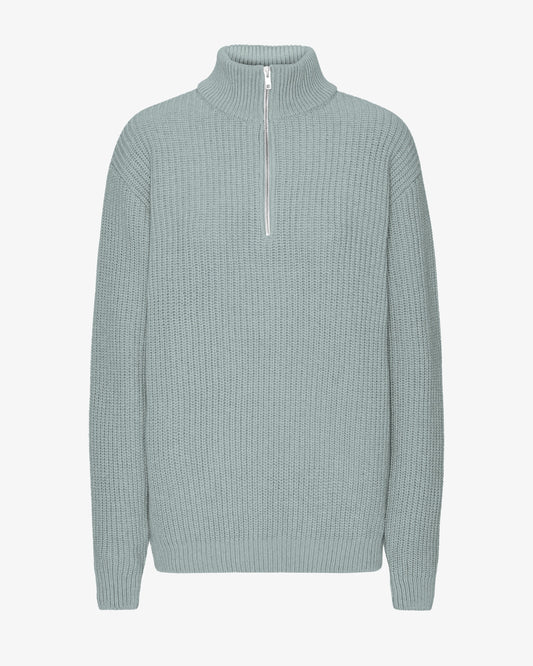 Merino Quarter Zip - Steel Blue