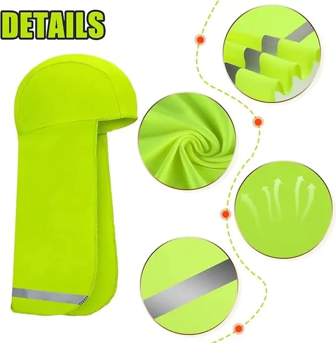 4 Pieces Hard Hat Sun Shade with Neck Flap – Cooling Skull Cap for Outdoor Work, Fishing & Hiking